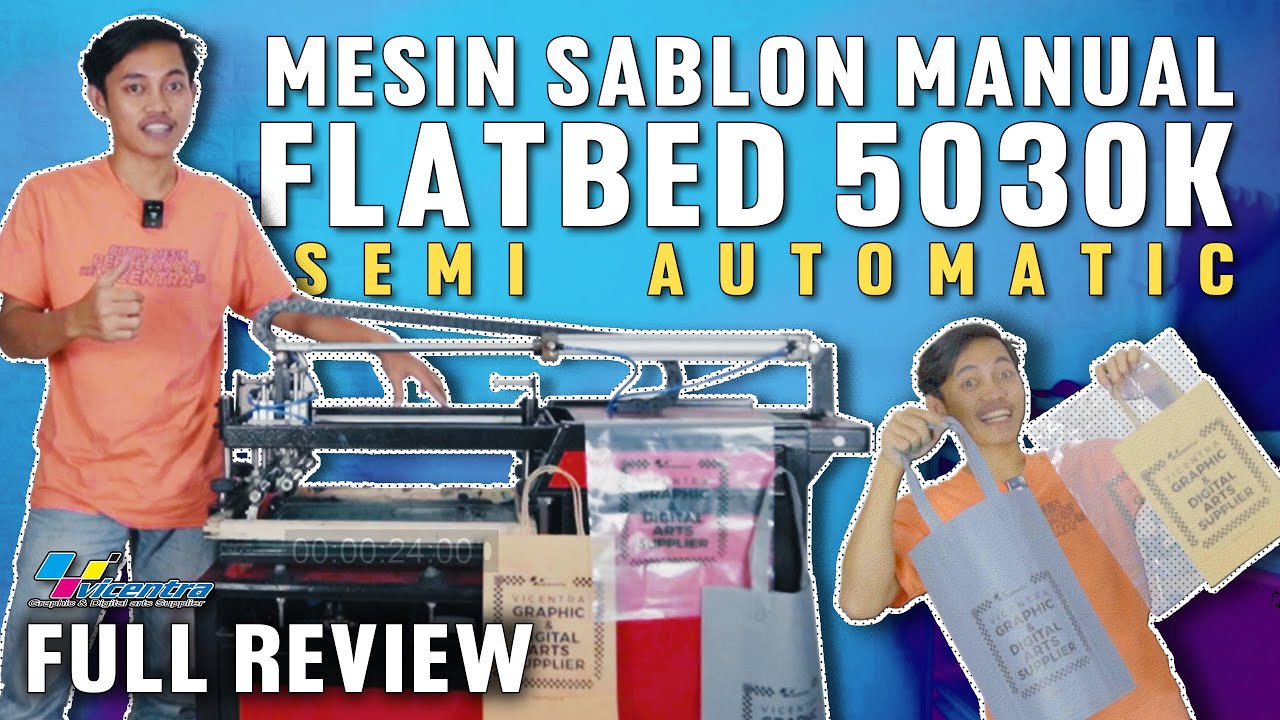 Mesin Sablon Flatbed Semi Auto 5030K  |  Full Review