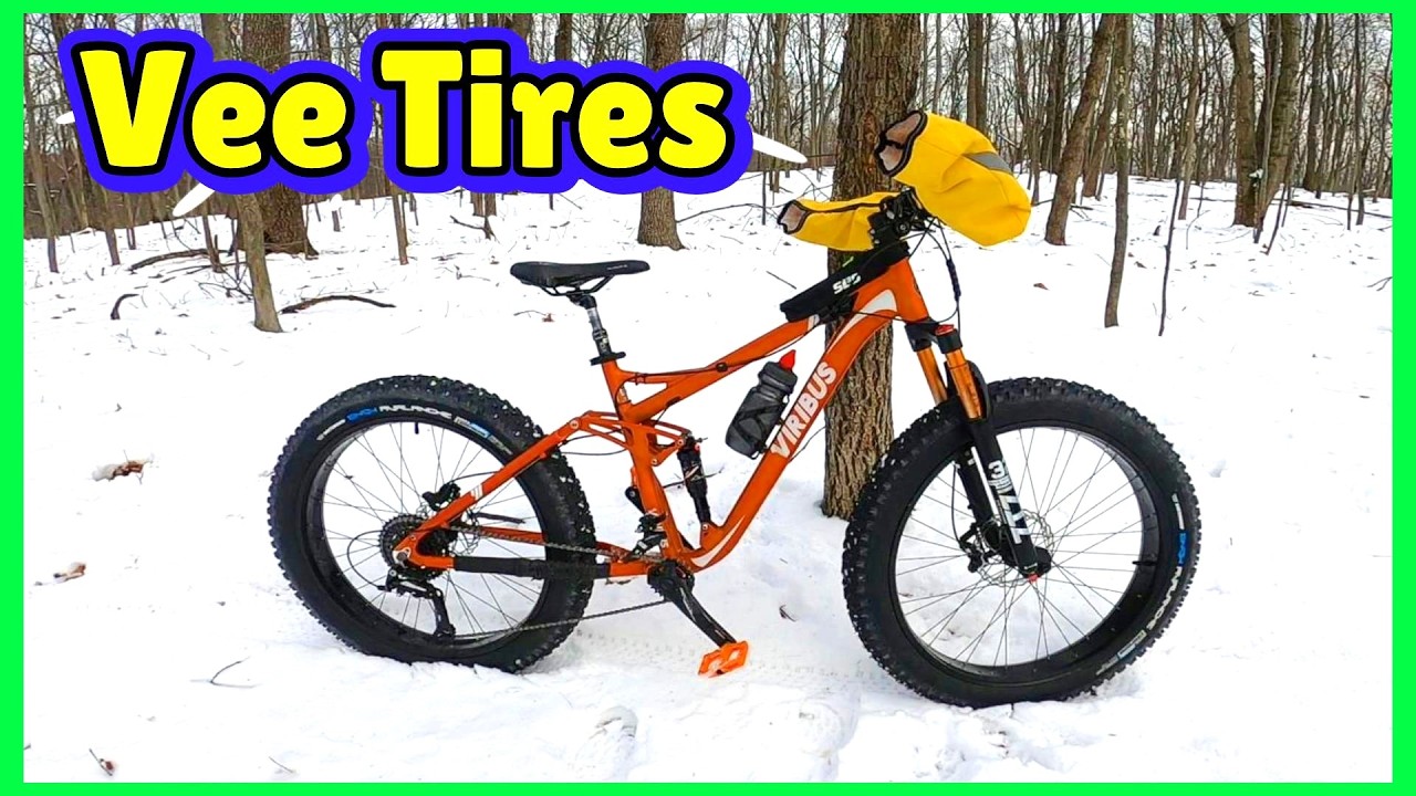 Vee snow studded Tires fat biking in the snow