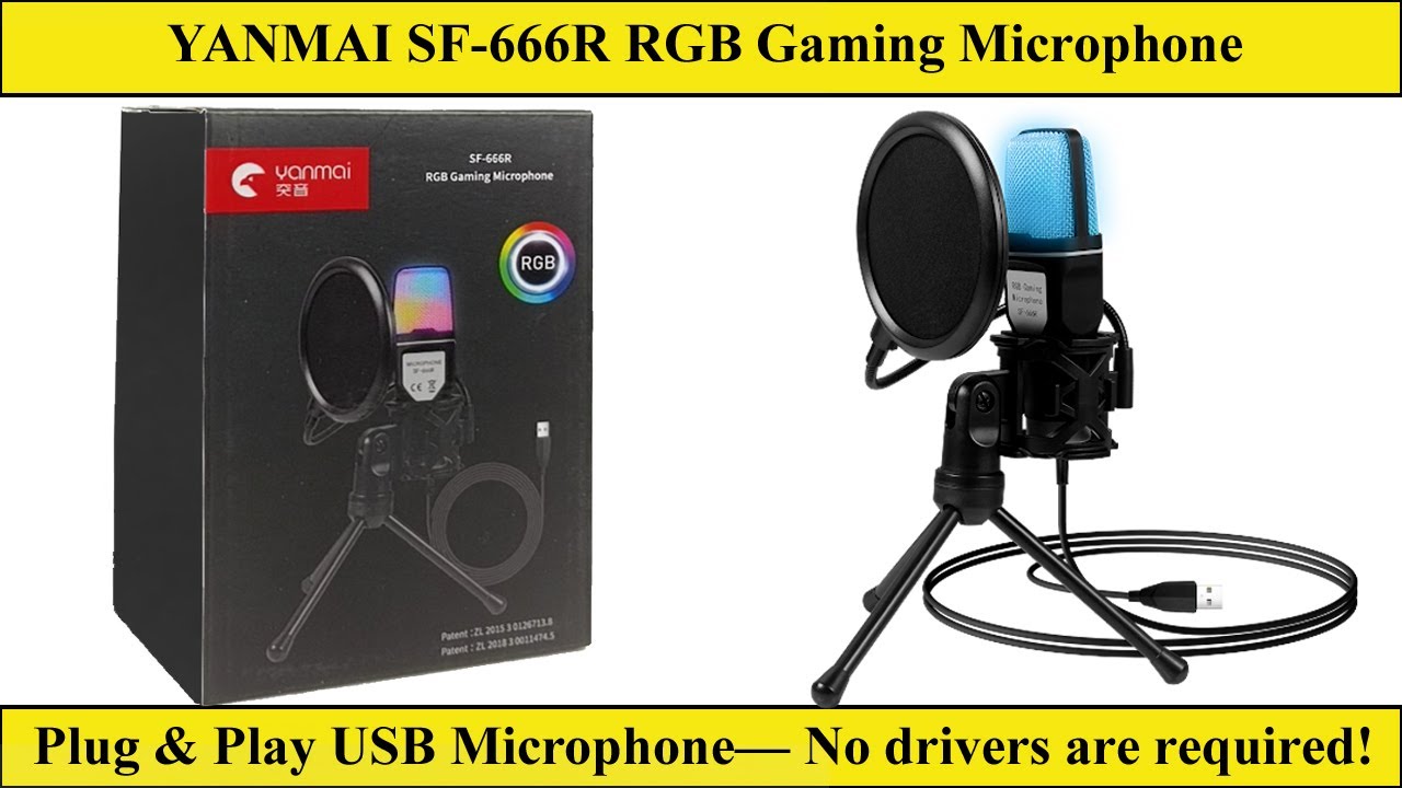 YANMAI SF-666R RGB Gaming Microphone Review Part-1 #microphone #usbmicrophone #usbmic