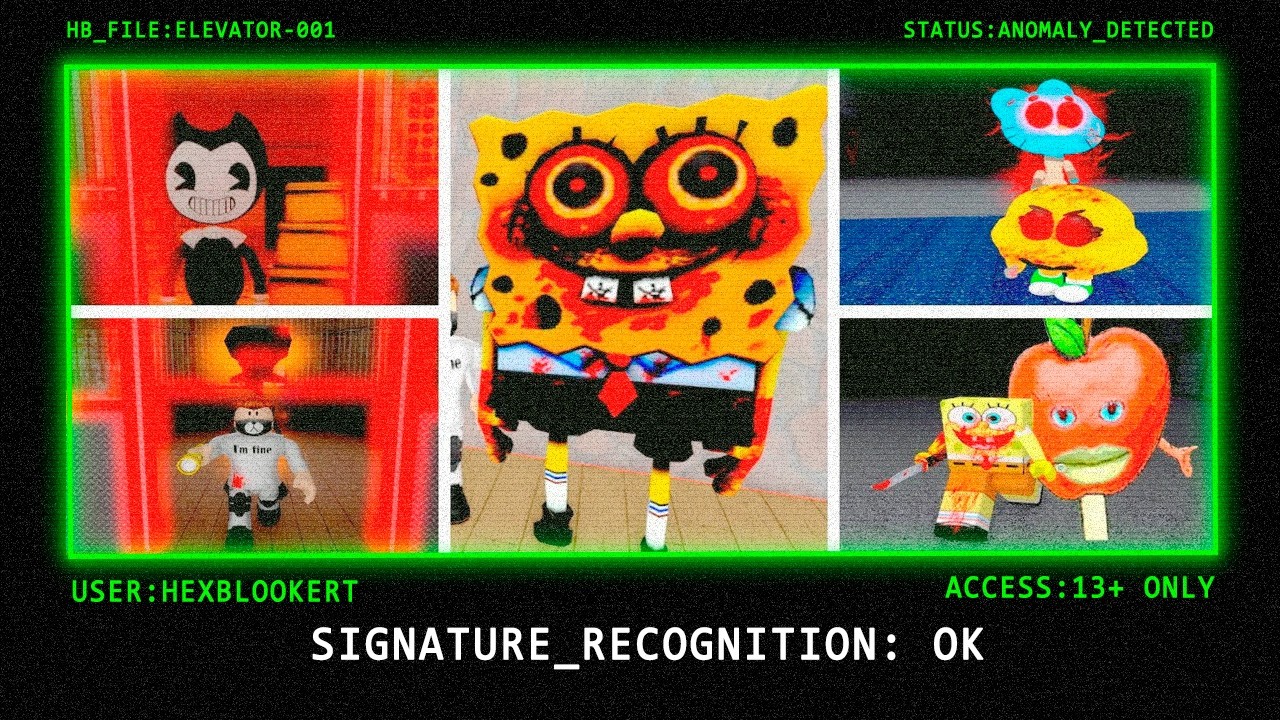 Creepy Elevator Roblox Game (DEMENTED SPONGEBOB)