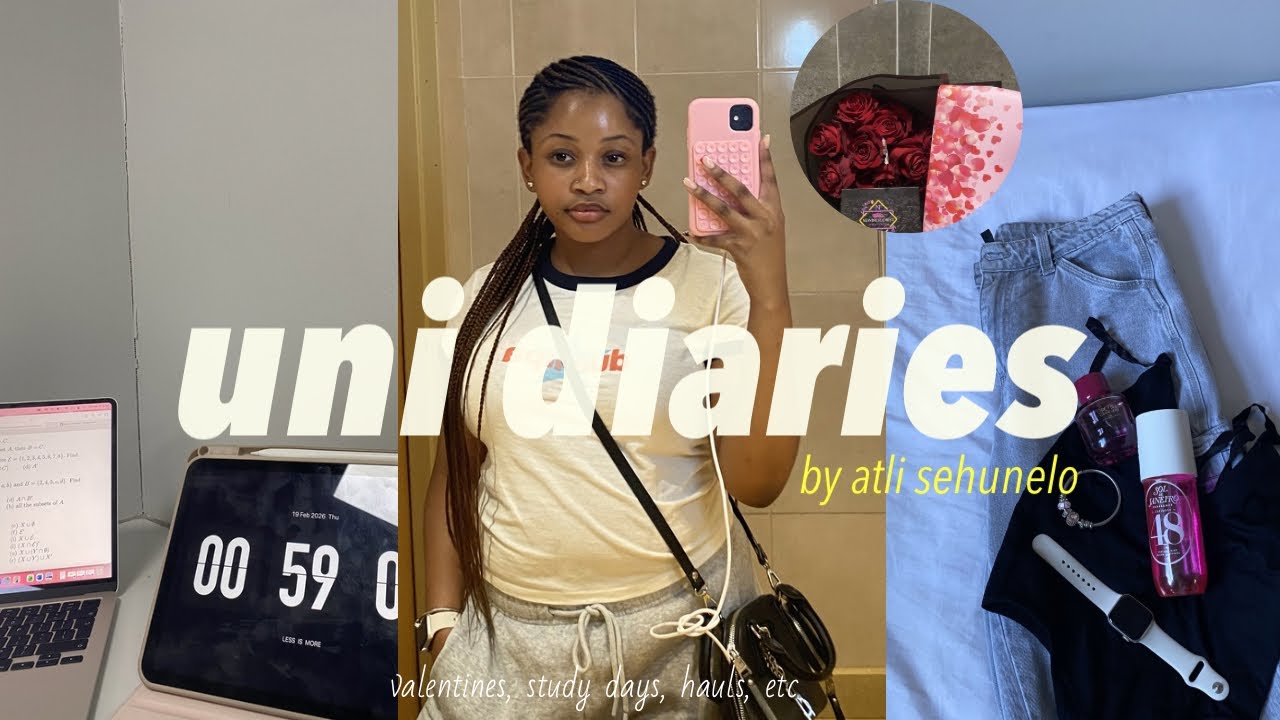UNI DIARIES: uni lectures, valentines, study days, hauls et.| ft. ULA hair miracle knots