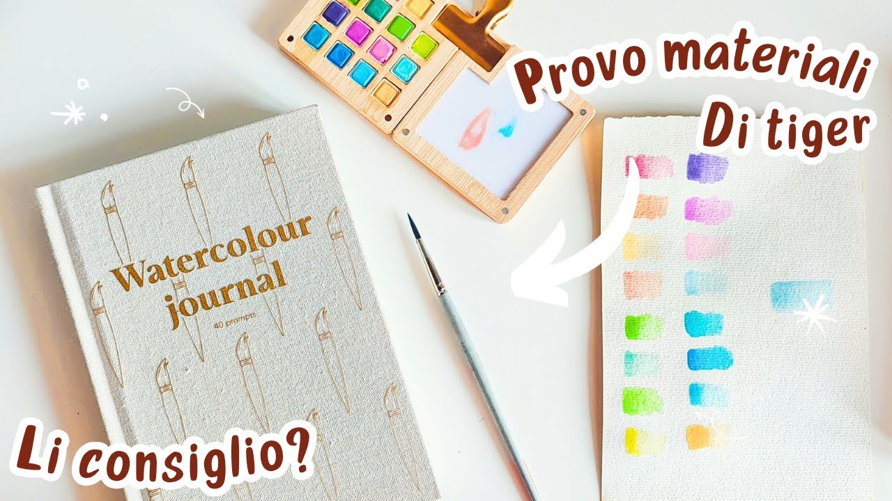 Provo Materiali Artistici di TIGER / Watercolor Journal e Kit Acquerello da Viaggio