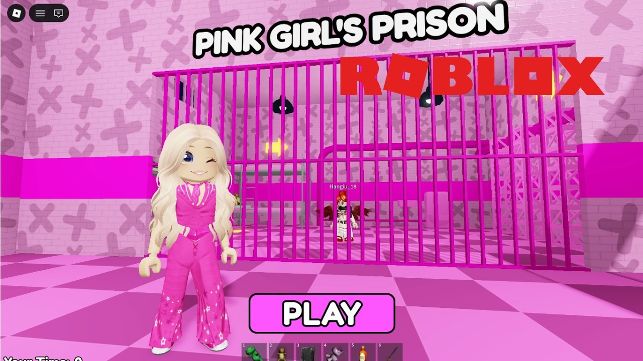 Roblox Gameplay Walkthrough🧙‍♀️PINK GIRL'S  Prison Run (OBBY) #gamres #gameplay #roblox