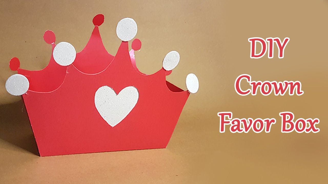 DIY Crown Favor Box | How to make Crown Shaped Gift Box | DIY Crown Shaped Gift Bag