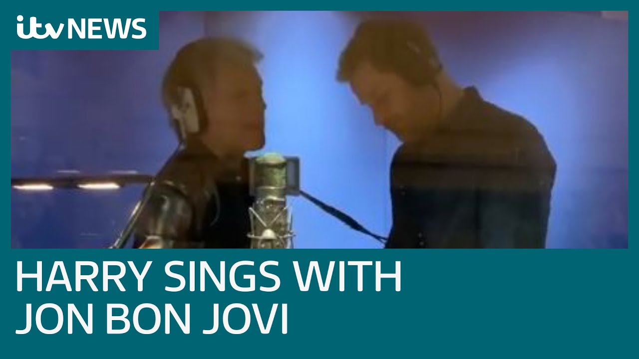 Livin' on an heir? Prince Harry and Jon Bon Jovi record charity song at Abbey Road | ITV News