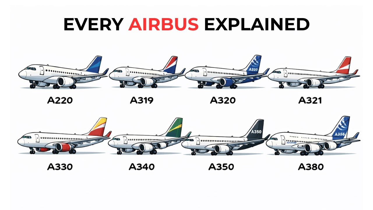 Every Airbus Plane Explained in 8 Minutes