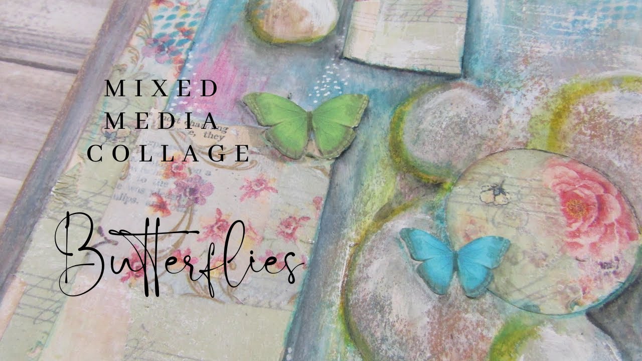 Mixed Media Collage Butterflies