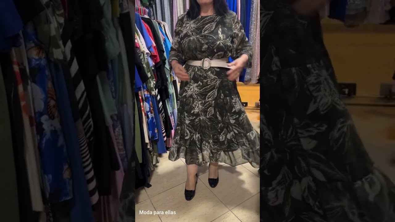 ✅ VESTIDOS DE FIESTA2024_25 ESTAMPADOS DE MODA PARA MUJER DE 50+60+70+ MODA MADURA OTO&Ntilde;O INVIERNO