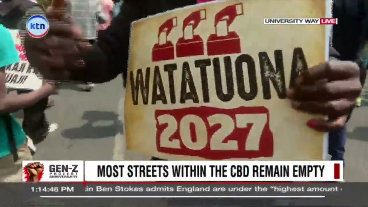 Protestors mobilise in-front of Nairobi University heading to CBD to present their petititons