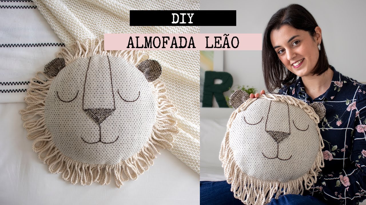 DIY | ALMOFADA LEÃO - Tutorial da modelagem, corte e costura. E como coser velcro! | Joana Pimenta