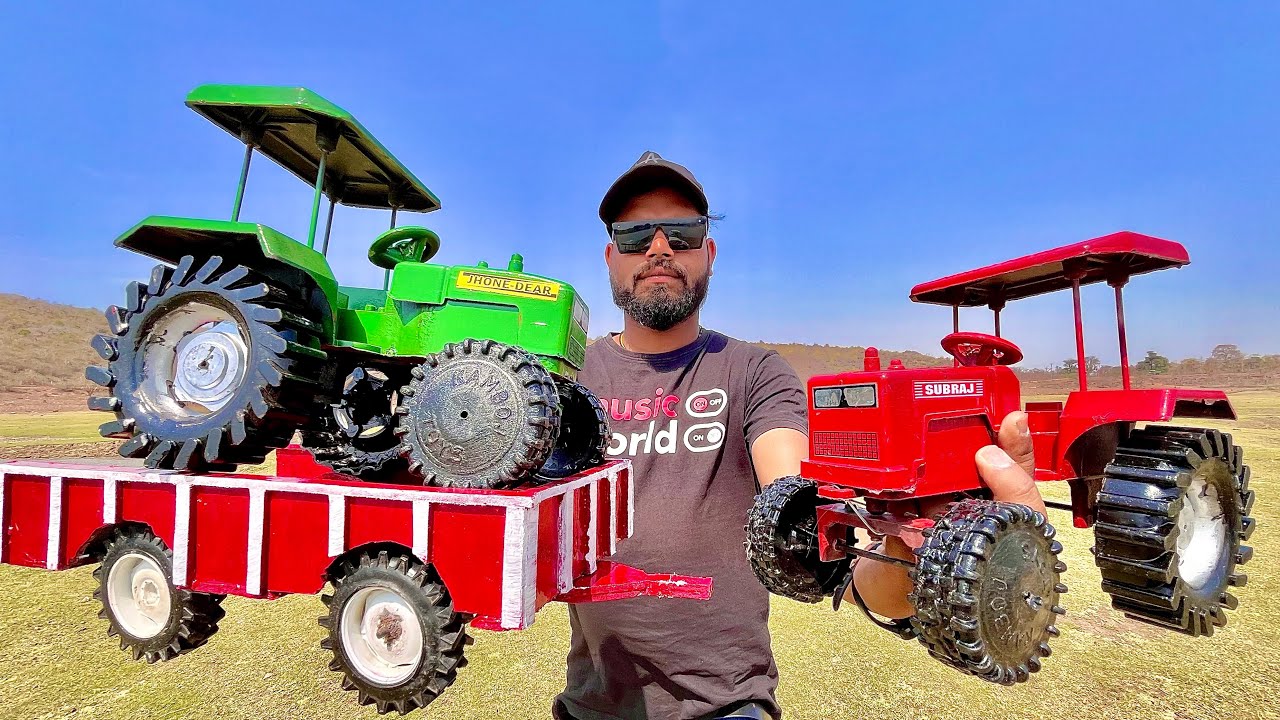 Real Tractor Model unboxing | John Deere 5310 4WD | Swaraj 855 FE | Die Cast Model Trolly Attached