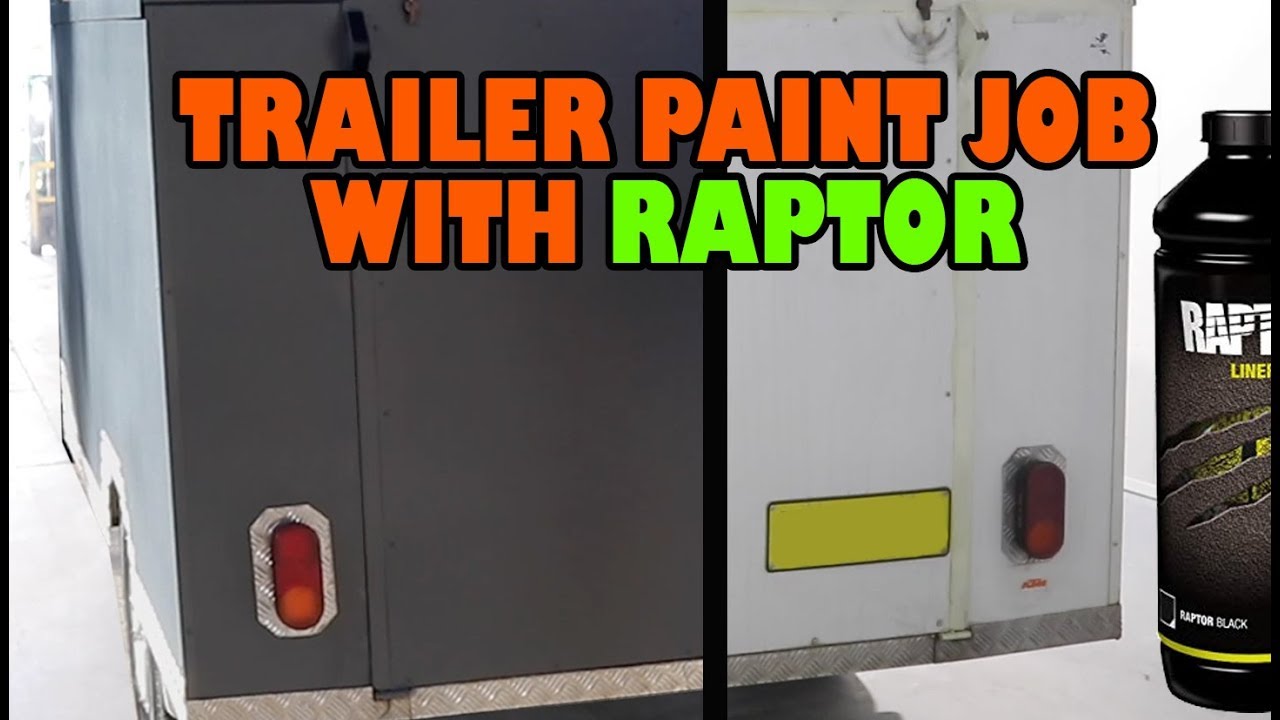 Покраска прицепа с использованием Raptor Liner