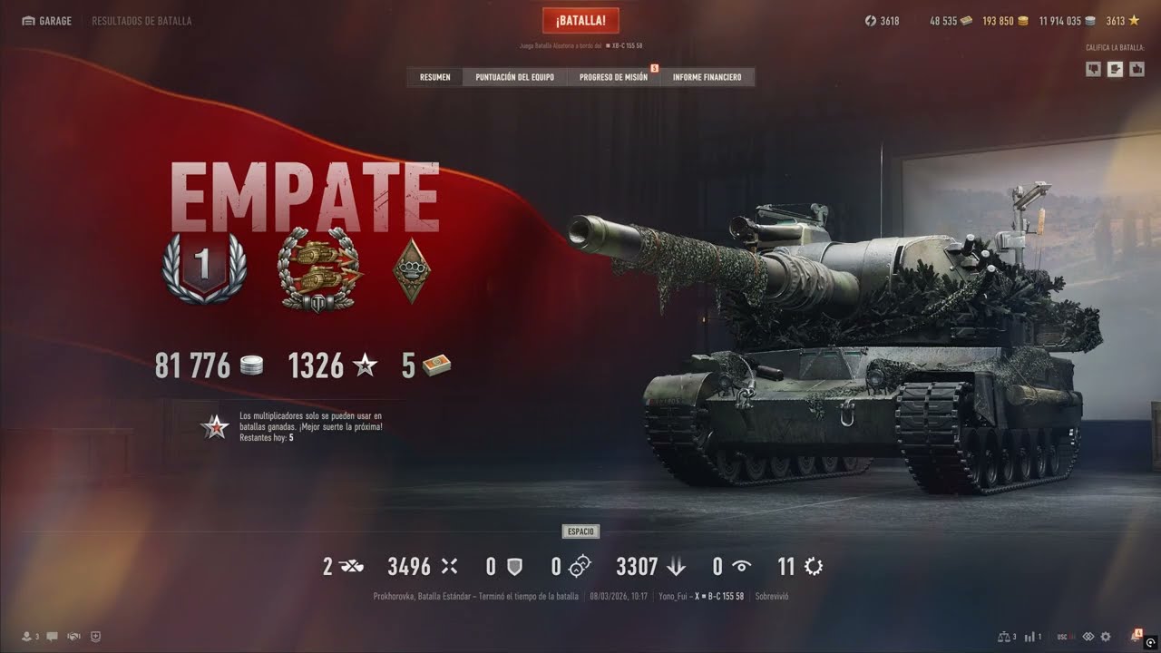Bat.-Châtillon 155 58 3.5K DAMAGE - World of Tanks