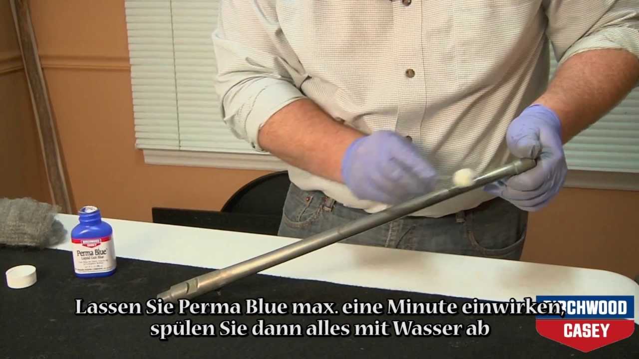 Birchwood Casey -brünieren mit der Perma Blue Brünierung