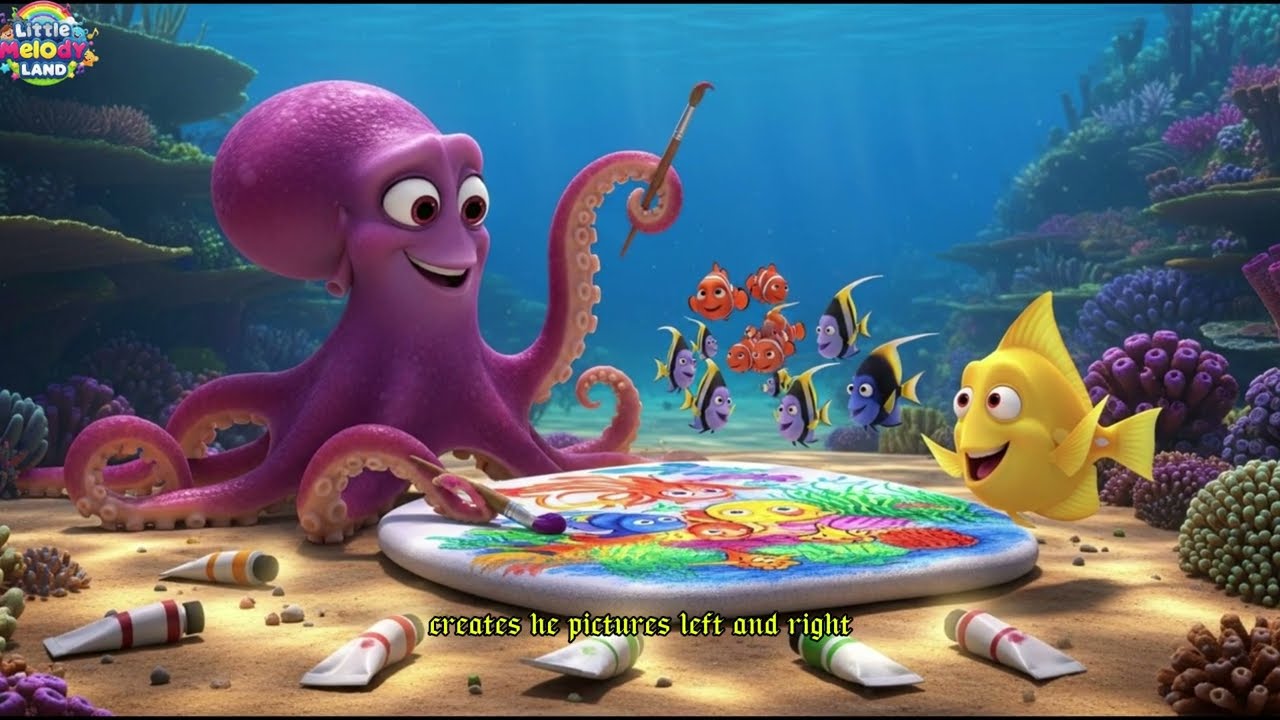 Ten little fish swimming in the sea1