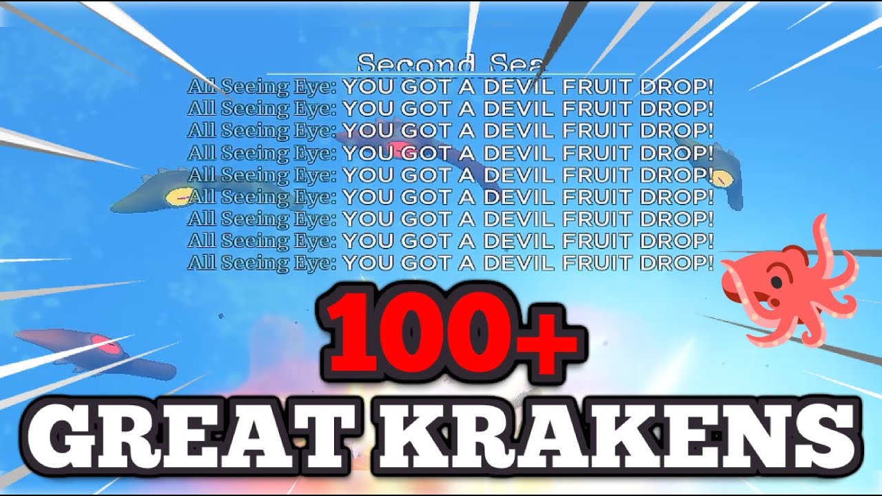 [GPO] 🐙100 Great Kraken Drops (2x Logia)