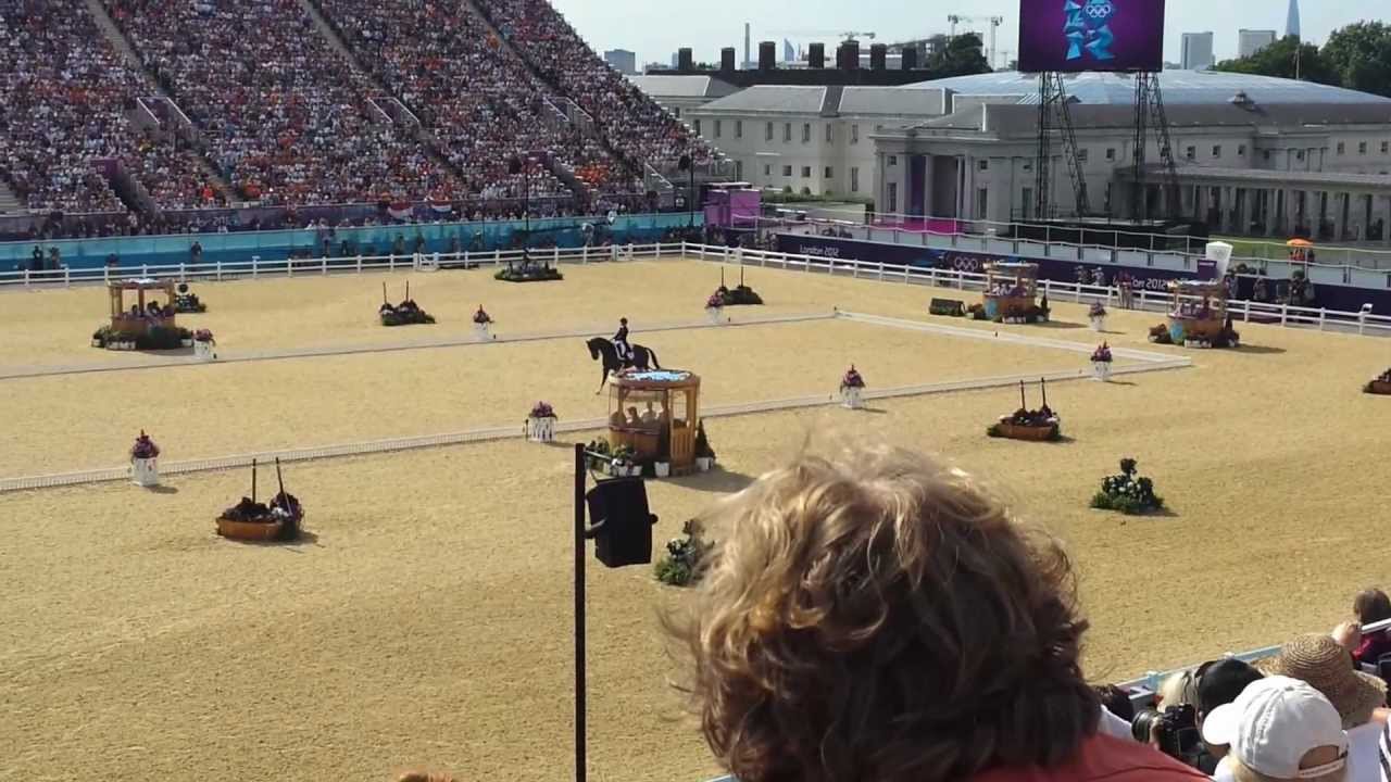 Charlotte Dujardin + Valegro (LIVE STADIUM) winning Dressage Freestyle Gold at London 2012 Olympics