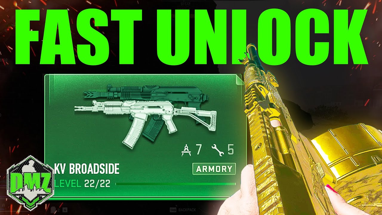How to FAST UNLOCK KV BROADSIDE (5 MINUTES) in Warzone 2 DMZ SOLO