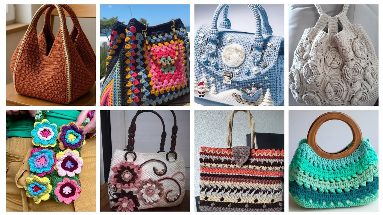 Более 200 привлекательных моделей женских сумок через плечо / новые стильные модели, связанные кр...