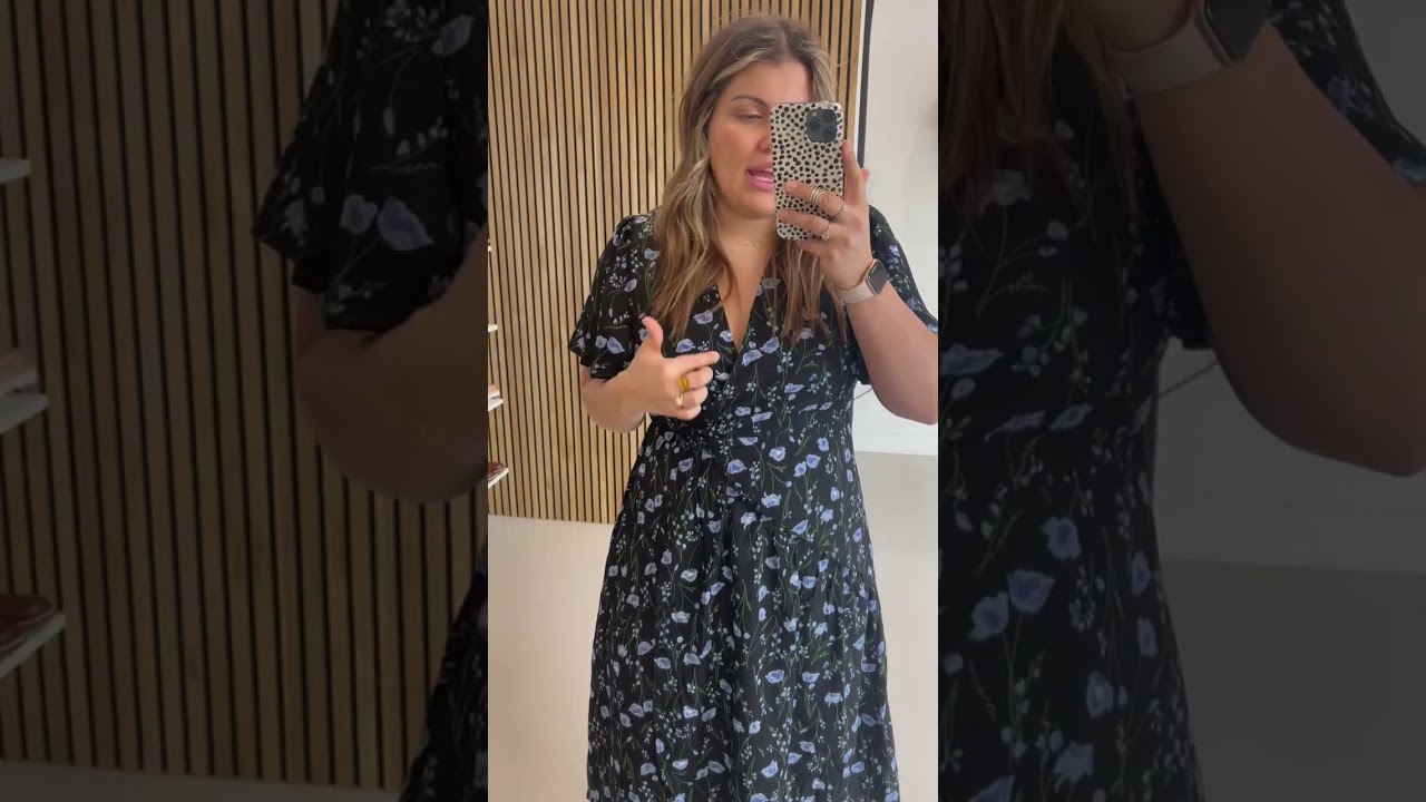 The Jupiter Floral Midi Dress in Black