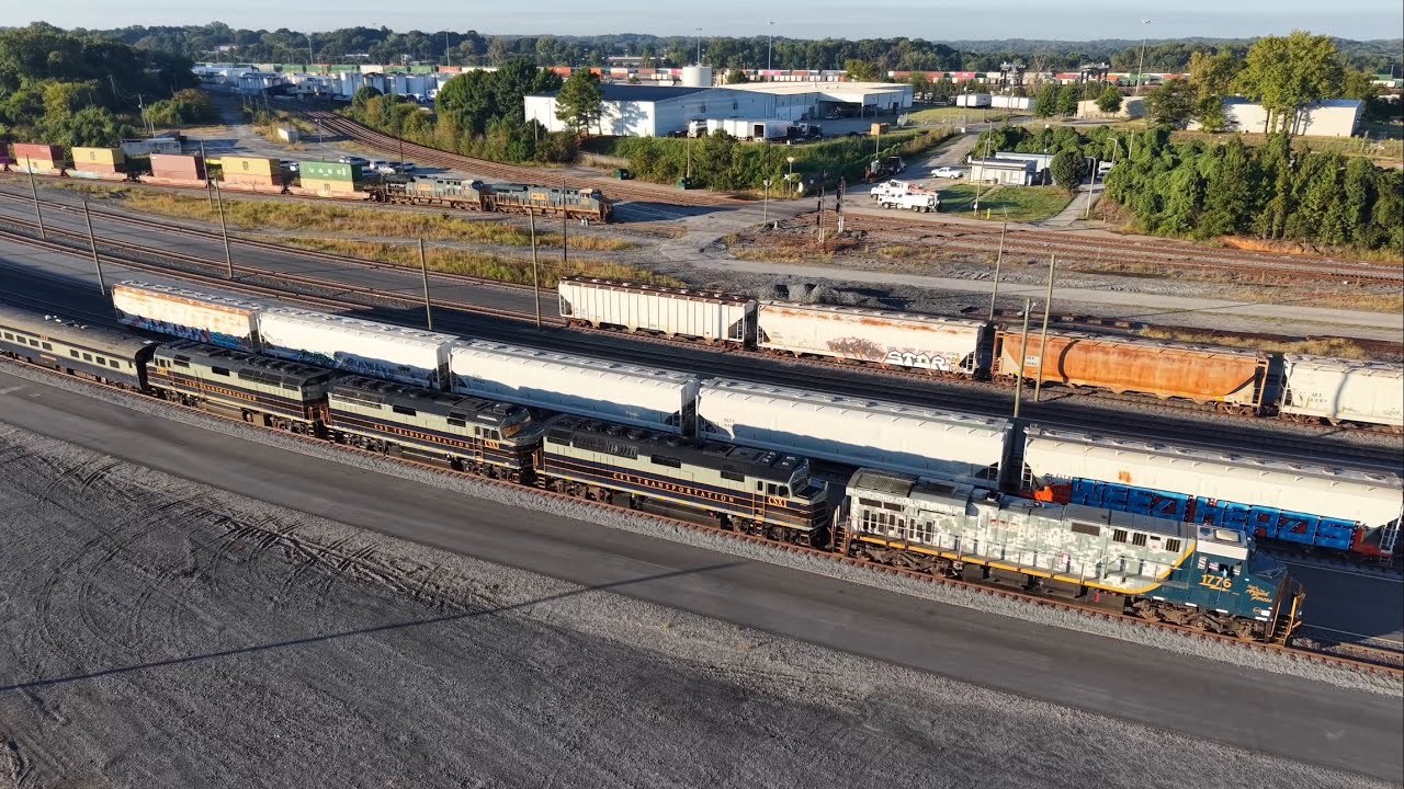 The  CSX Veterans Office Car Special in Atlanta, Amtrak 19, Stacks and Racks at Howell Wye