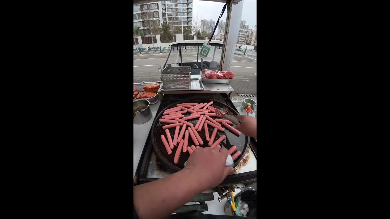 POV Livestream | Vendor Making Shaobing Stuffed with Pan-Fried Meats | Real-Time Street Food Prep
