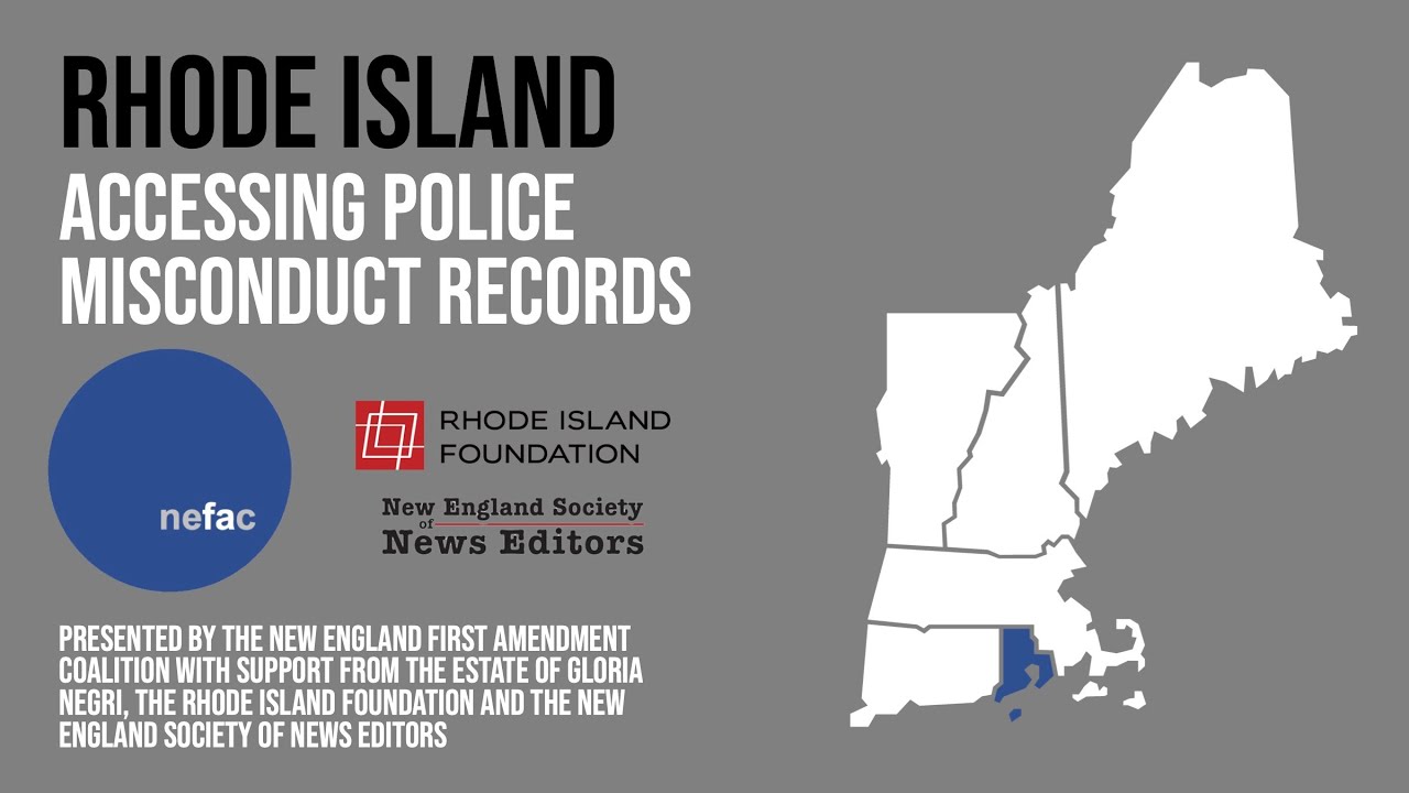 Rhode Island: Accessing Police Misconduct Records