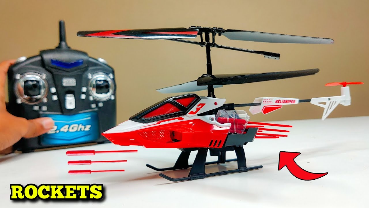 RC Helicopter With Missile Launcher Unboxing & Testing - Chatpat toy tv