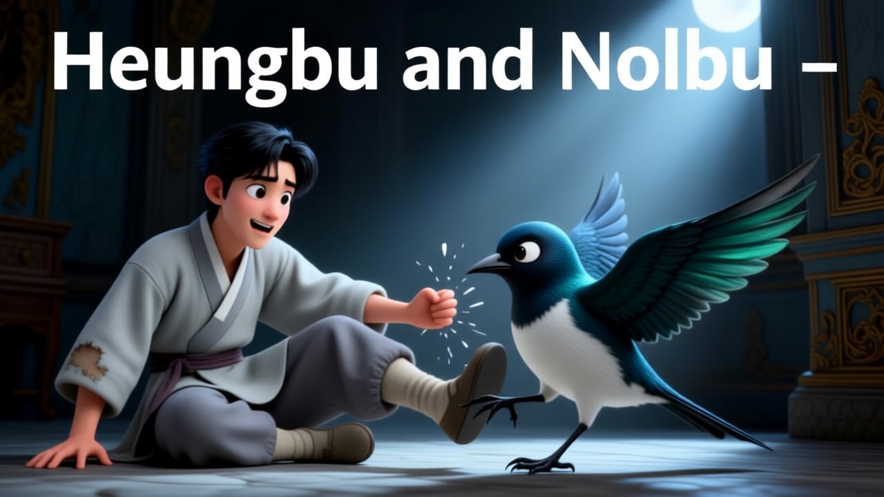 Korean Folk tale Heungbu and Nolbu  #KoreanFolktale #MoralStory #KidsStory #HeungbuAndNolbu