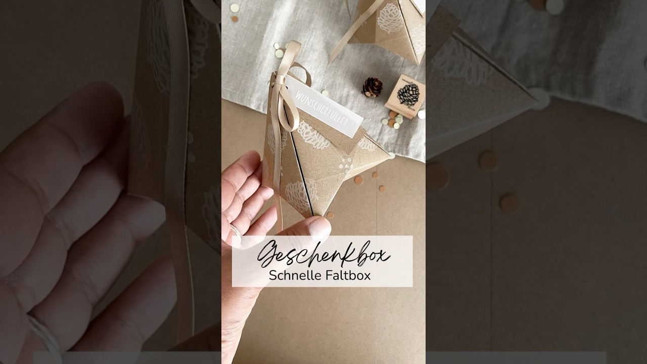 SCHNELLE FALTBOX MIT WOW EFFEKT | Geschenkbox schnell selbst falten | kreativ mit kukuwaja
