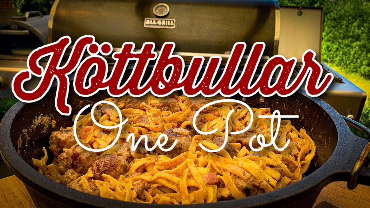 Köttbullar mit Champignon Rahmsoße als One Pot aus dem Dutch Oven #dutchoven #onepotmeal