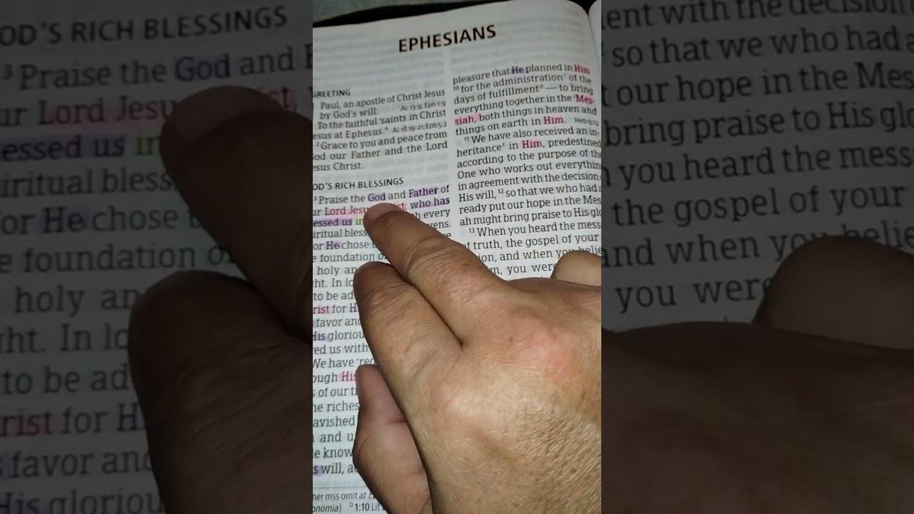 Ephesians 1: HOW TO STUDY THE BIBLE
