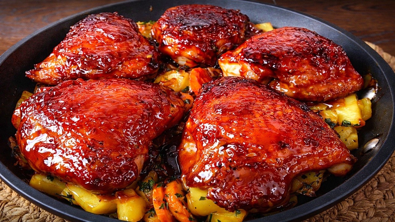 The secret to juicy chicken thighs in the oven! Honey-soy sauce that conquers 😍