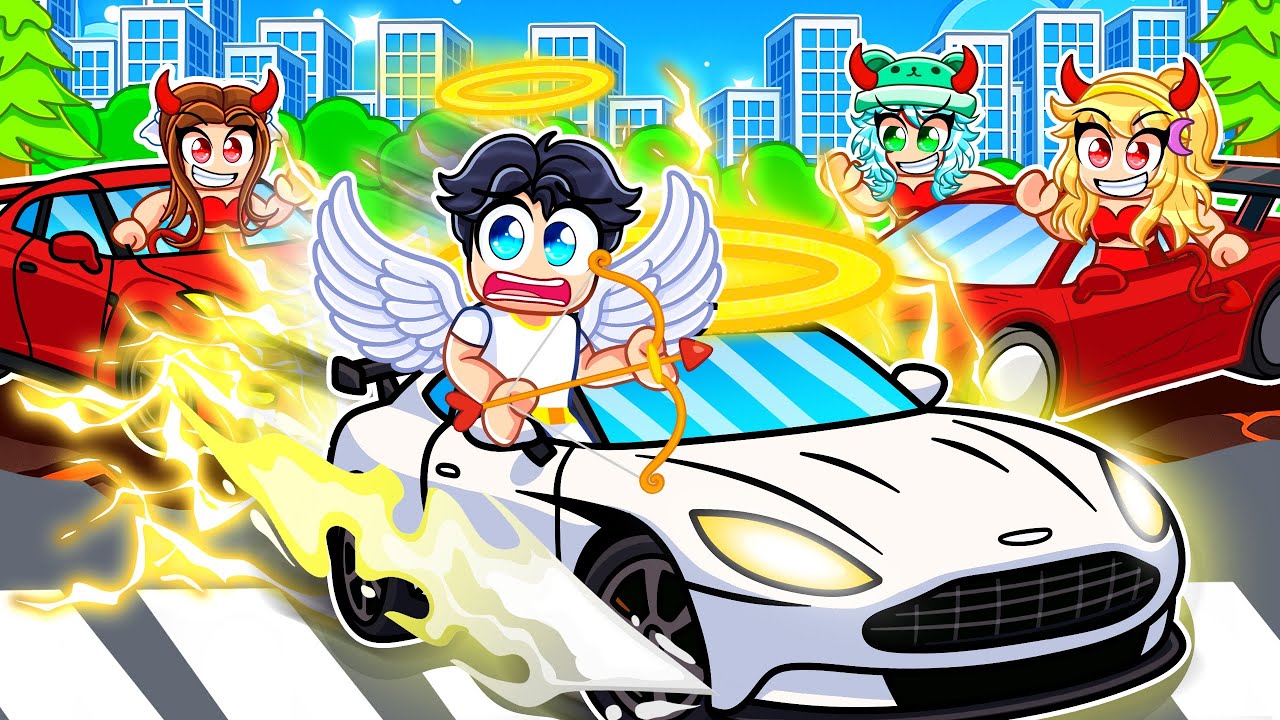 ANGEL SPEEDRUNNER vs DEVIL HUNTERS In Driving Empire! (Roblox)