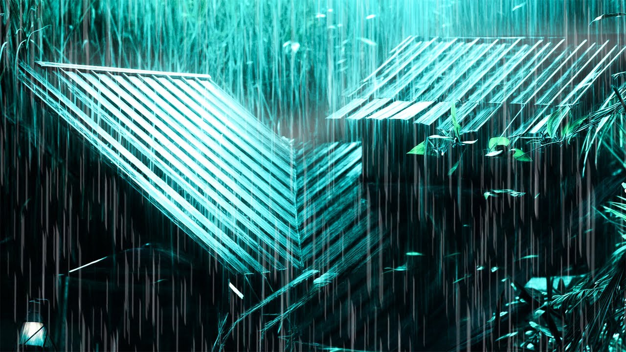 Sleep Deeper Than Ever with Torrential Rain & Distant Thunder on a Tin Roof at Night