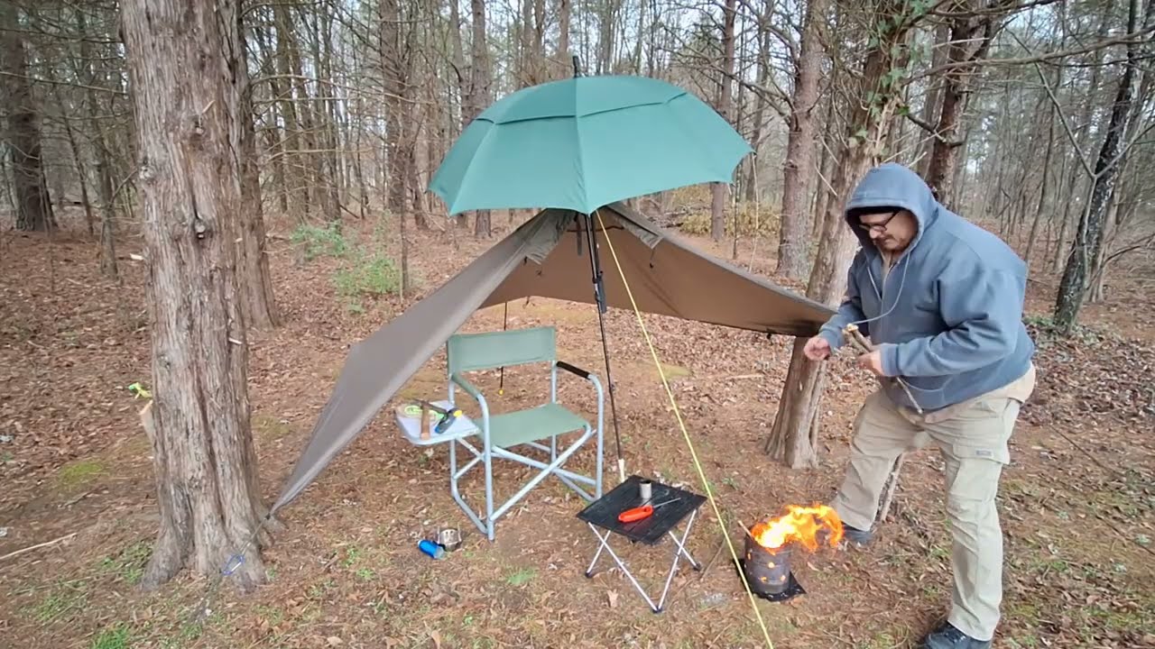 A Little Tarp Shelter, A Spot to Just Hang Out, it's My Backyard Retreat,