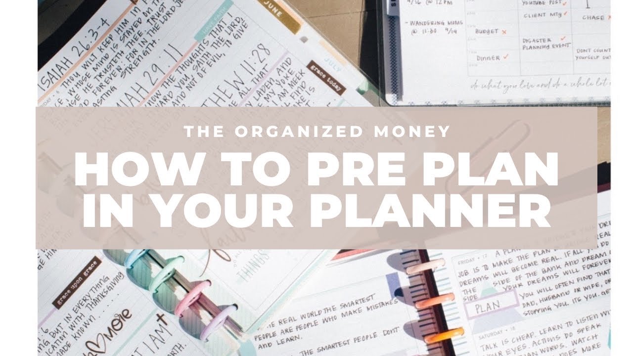 How To Pre Plan In Your Planner