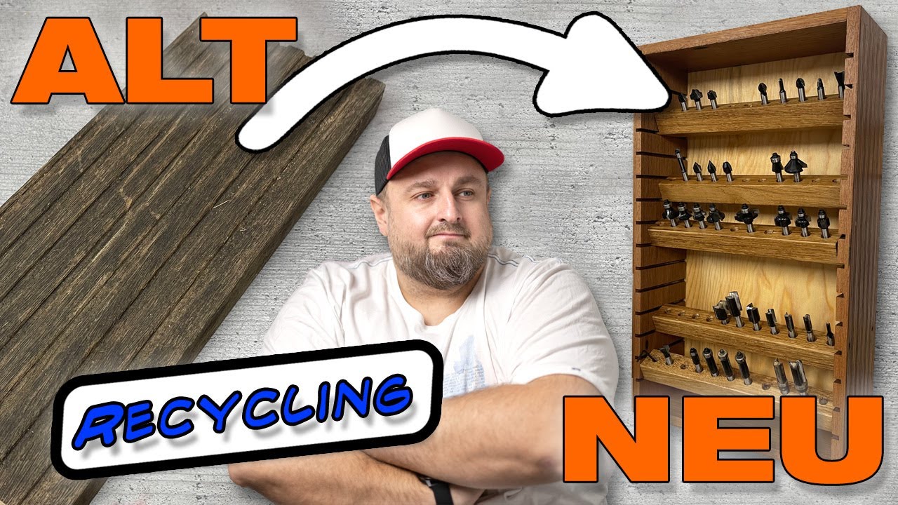 Bankirai Upcycling - Fräserschrank mit Fingerzinken
