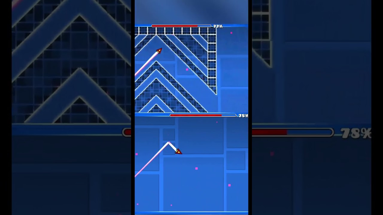 Invisible vs normal wave challenge #geometrydash #robtop #rubrub