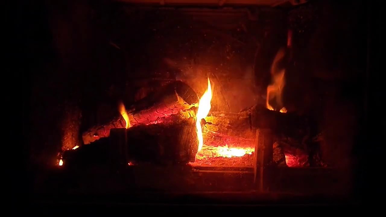 WOOD FIREPLACE RELAXING ZEN  KEEP COOL