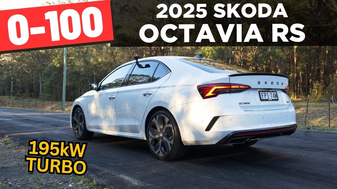 Skoda Octavia RS 2025 года: подробный обзор — разгон от 0 до 100 миль и тест-драйв от первого лица