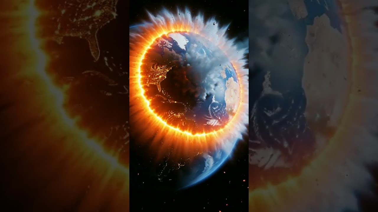 When the Sky Falls 🌌 | Apocalyptic Meteor Impact | Cinematic Earth Destruction#shorts #shortsfeed