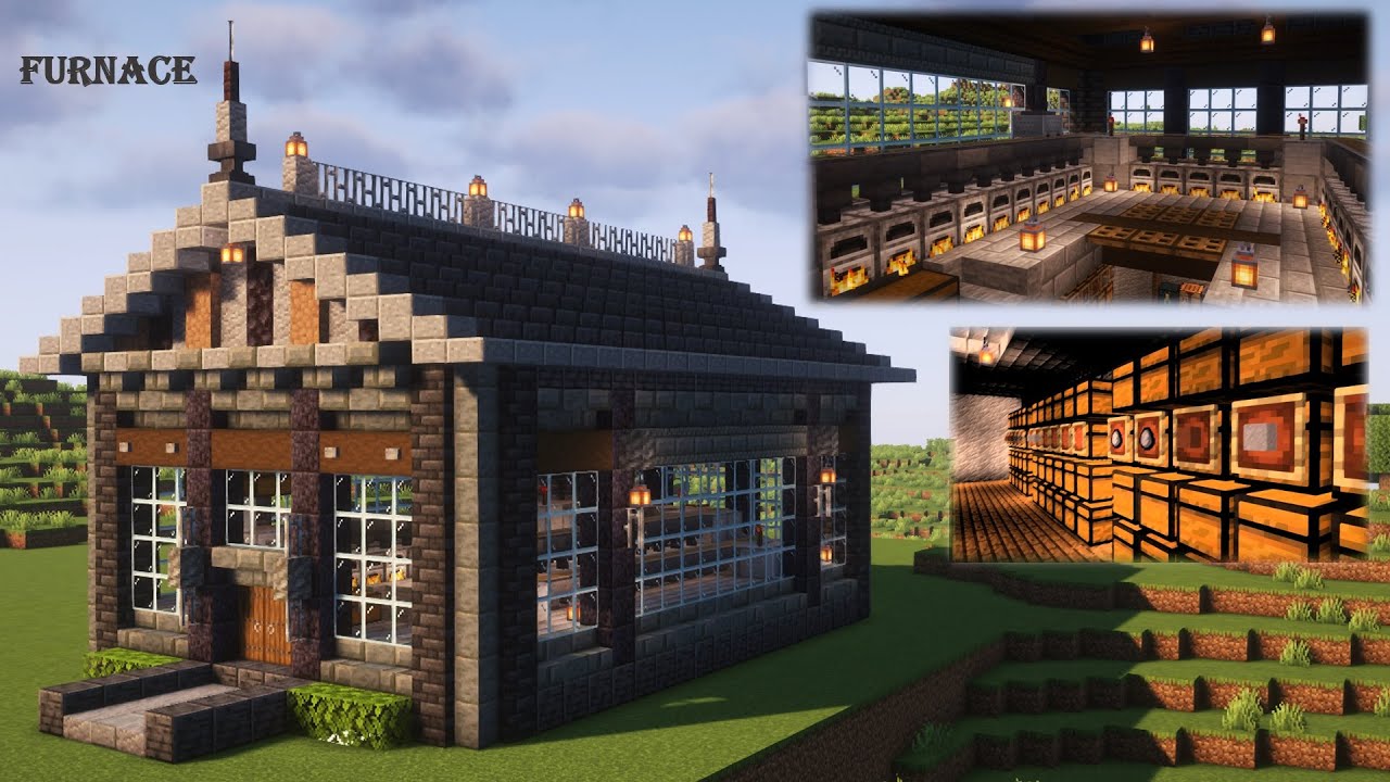 [マイクラ]統合版(BE版)・Java版 25連自動かまどの作り方[Minecraft][tutorial][Furnace]