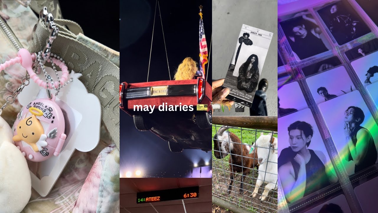 may diaries🎫🐏🌾🎬| picsqueen collab 🪪🎀, let's visit the farm🚜🌾, kendrick & sza 🎤, ateez movie🍿, cbc🐝🤠