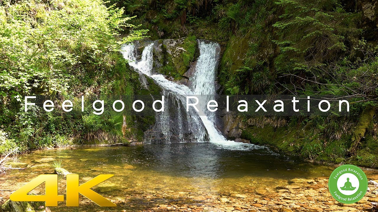 Extreme relaxing Black Forest waterfall 9 hours in 4K