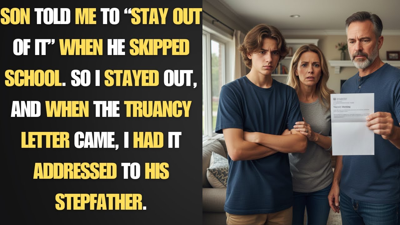 Son told me to “stay out of it” when he skipped school. So I stayed out- BEST REDDIT STORIES