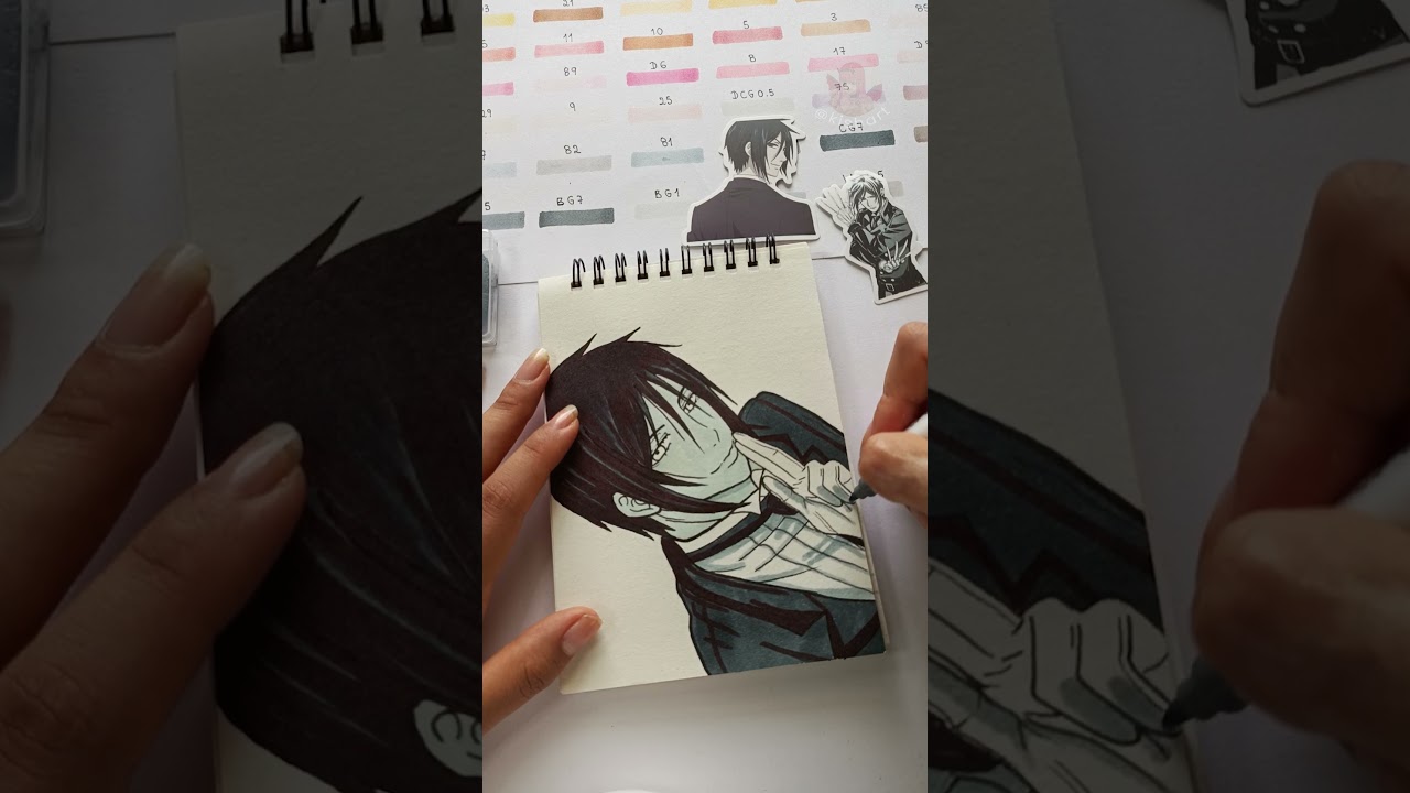Día 1 ~ "Drawing until I reach 1k" 💖 Sebastian Michaelis 