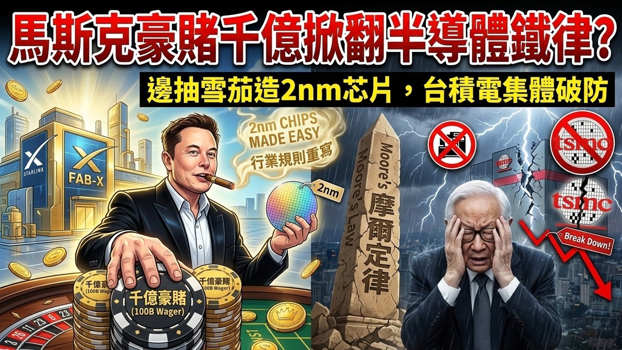 馬斯克豪賭千億掀翻半導體鐵律？邊抽雪茄造2nm芯片，台積電集體破防，行業規則要徹底重寫？#馬斯克 #2nm芯片 #台積電 #半導體 #Terafab #特斯拉 #芯片製造 #晶圓廠 #ASML