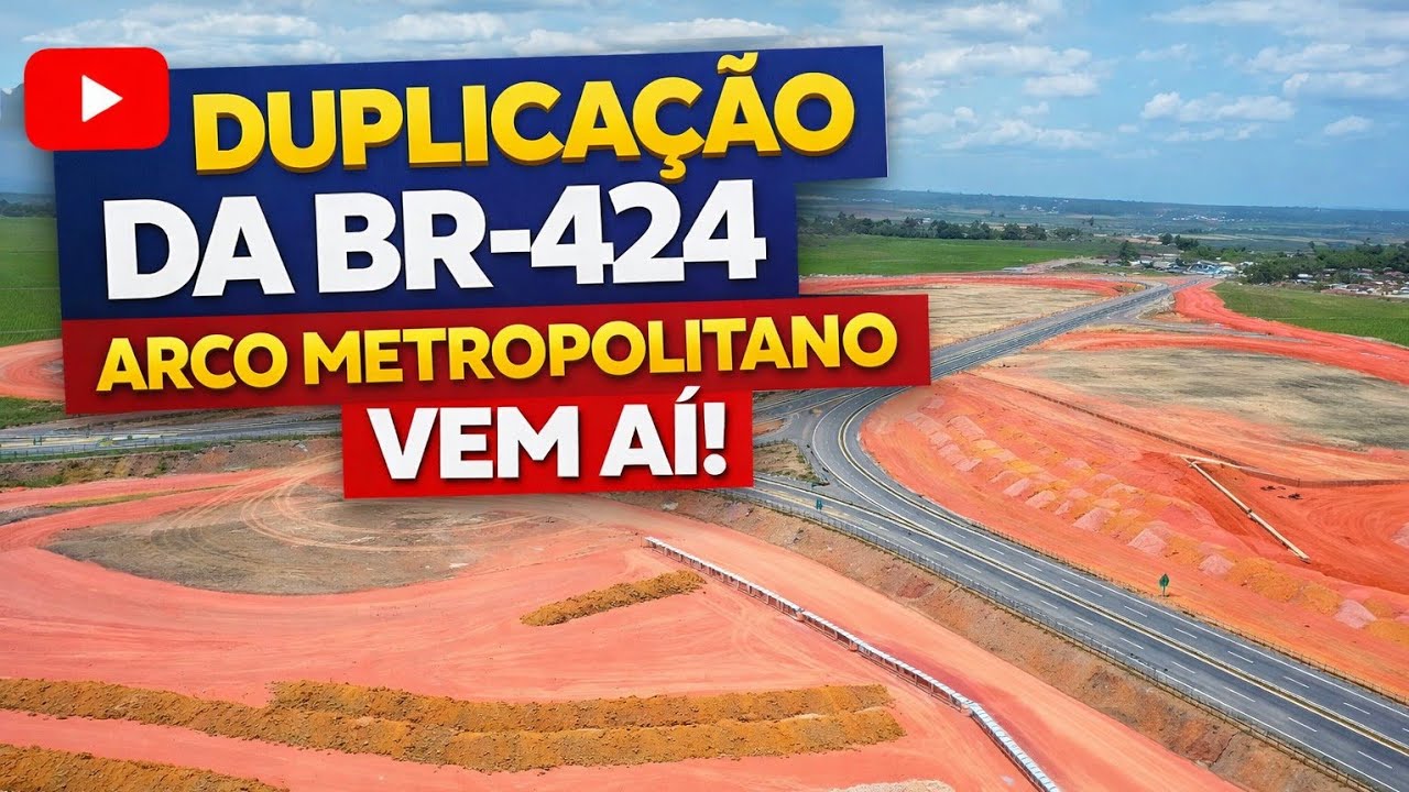 🚧 OBRA AVANÇA RÁPIDO! Duplicação da BR-424 Acelera e Arco Metropolitano Vem Aí! 🔥