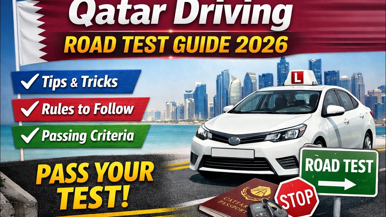 Qatar Driving Road Test Guide 2026 | Tips, Rules & Passing Criteria